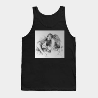 Princess Playing - Charcoal sketch by Avril Thomas - Adelaide Artist Tank Top